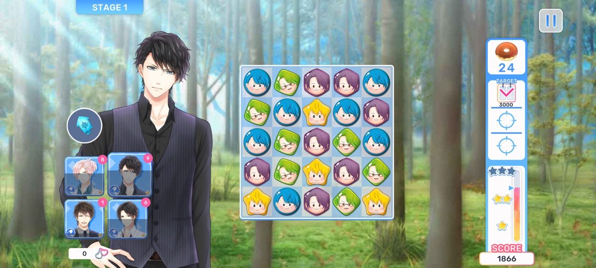 パズルSTAGE1終了時点のスコア表示（筆者のプレイ画面）